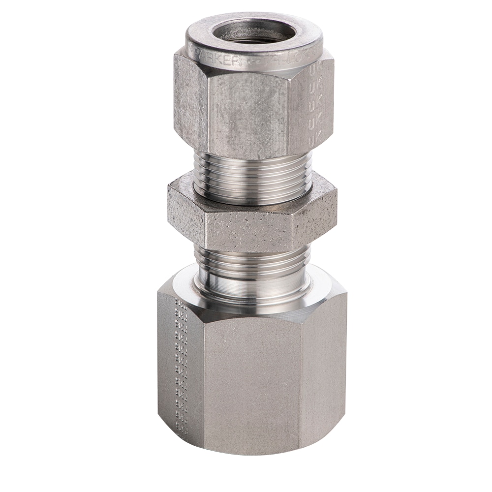 Parker Tube Fitting, NPT Female Bulkhead Connector - A-LOK Series
